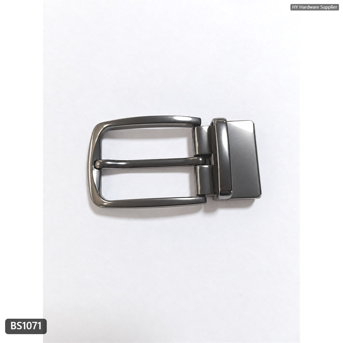 35mm Zinc Alloy Reversible Pin Belt Buckle – Pearl Gunmetal