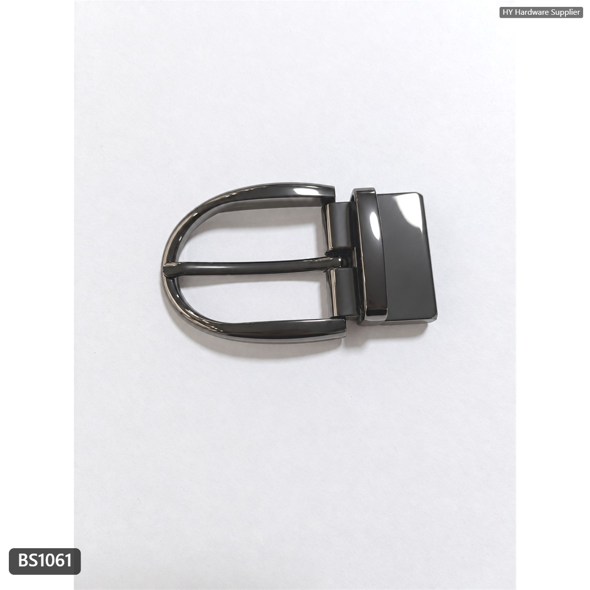 35mm Zinc Alloy Reversible Pin Belt Buckle – Shiny Gunmetal